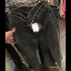 R13 Black Straight Leg Jeans